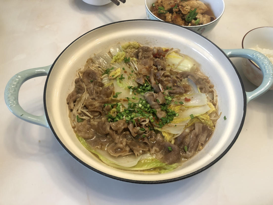 聚会大餐-酸汤肥牛 | 北鼎焖焗珐琅锅