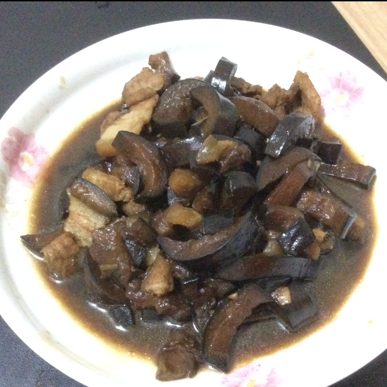 红烧肉末茄子