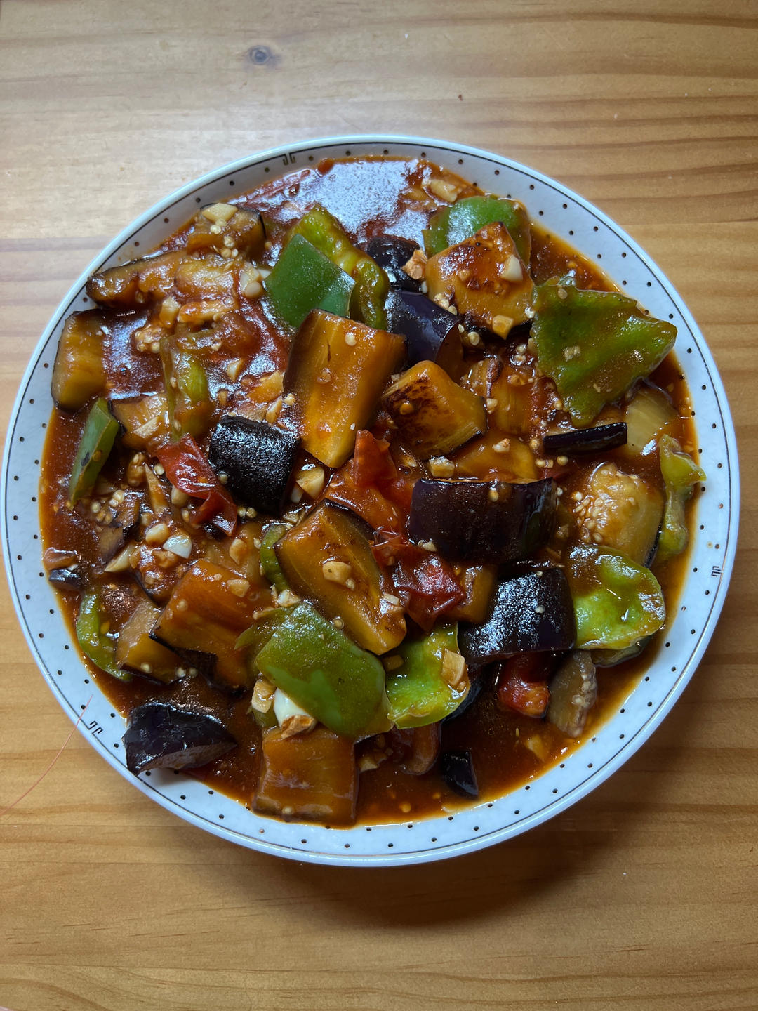 5分钟快手下饭菜#番茄炒茄子🍅番茄家族