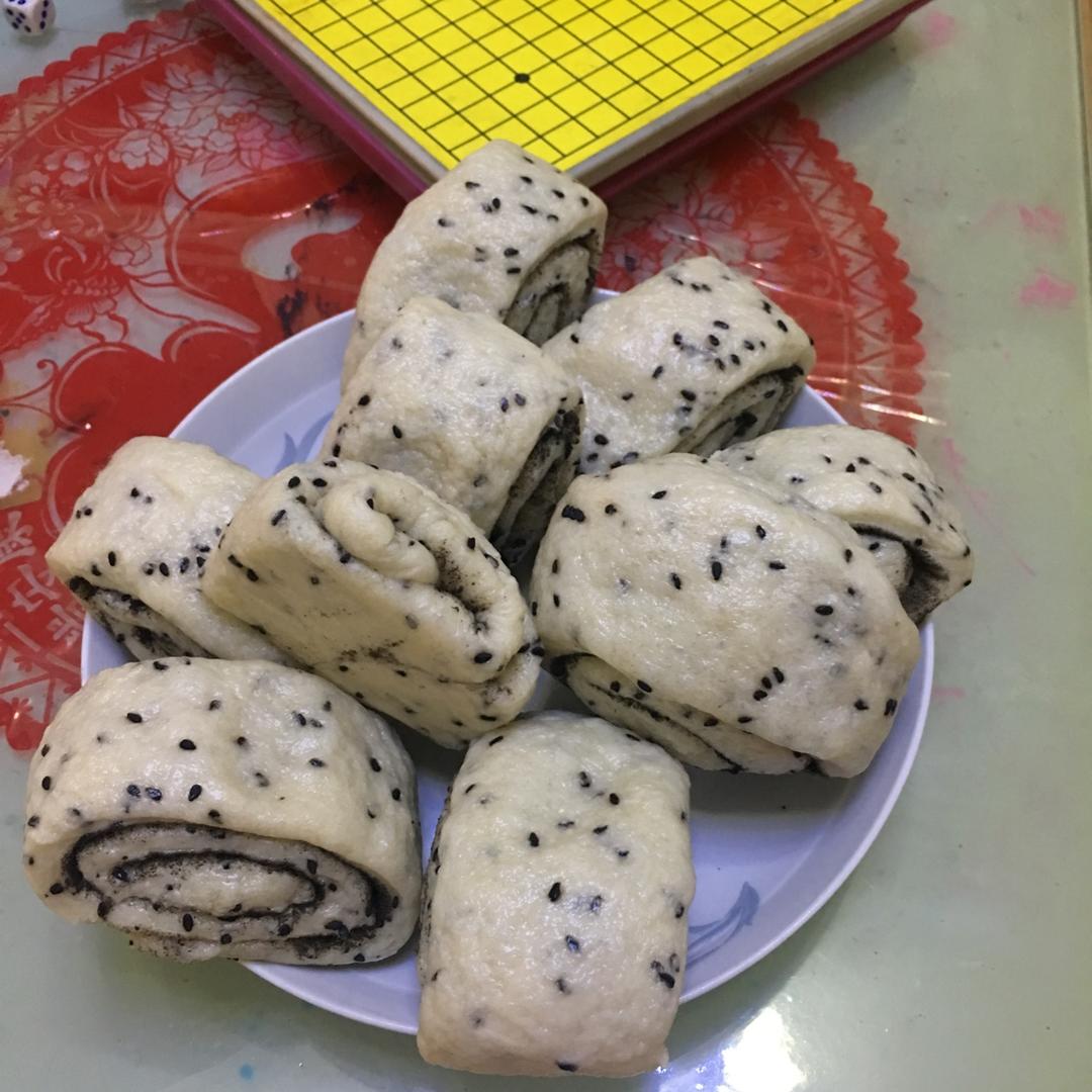 奶香黑芝麻馒头（一次性发酵）