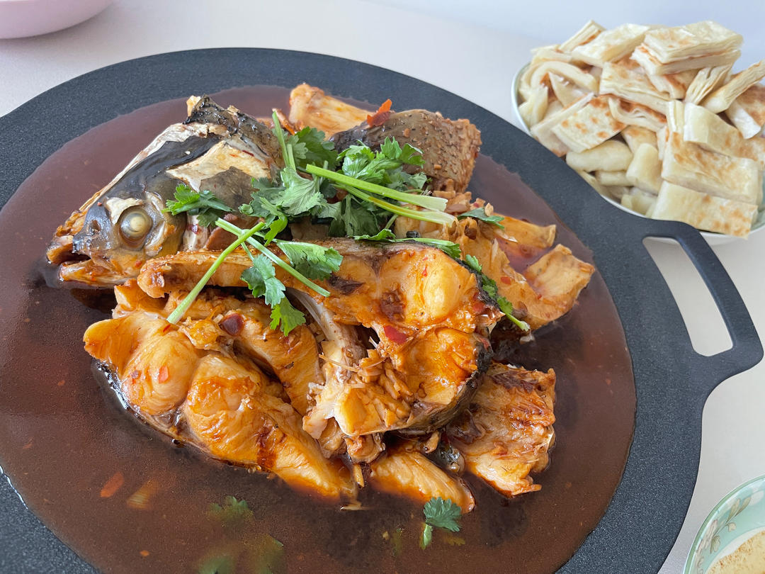 鱼头泡饼 炖鱼头（家庭版旺顺阁）