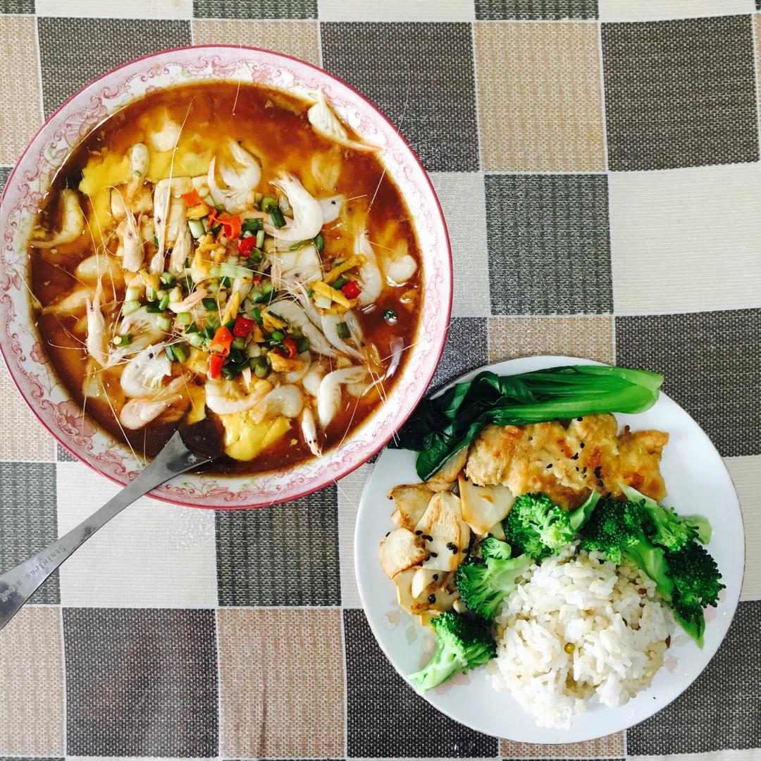 虾仁豆腐蒸水蛋