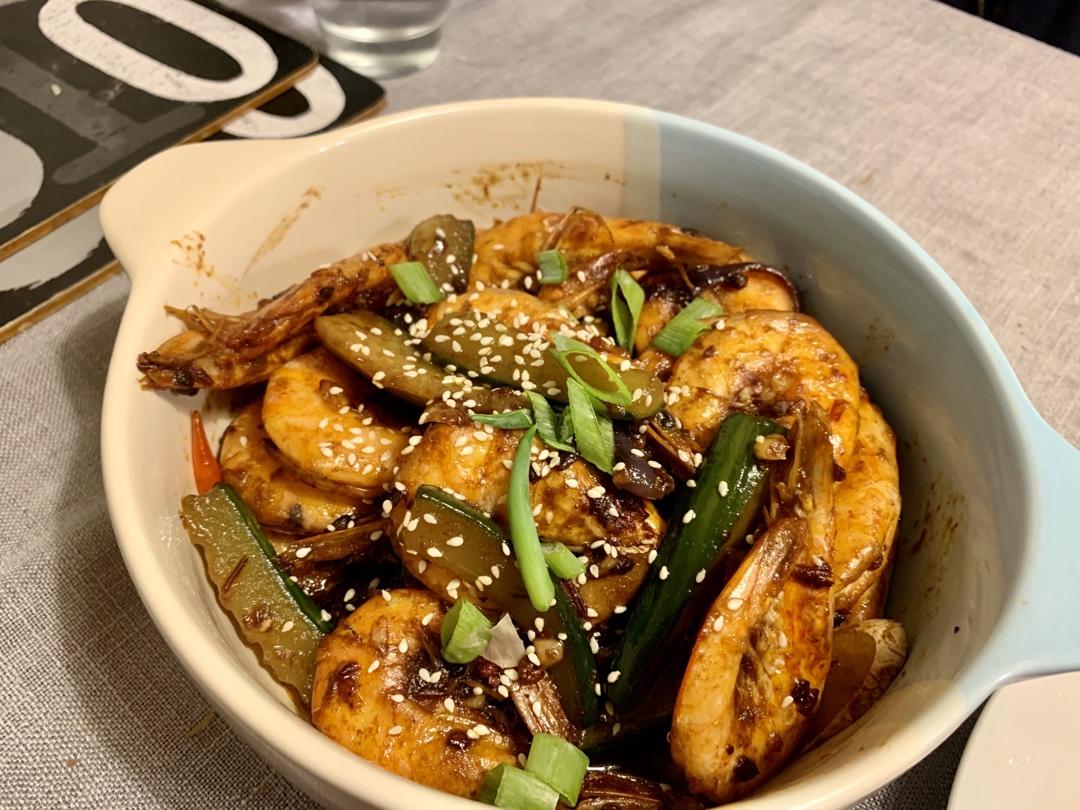 干锅香辣基围虾