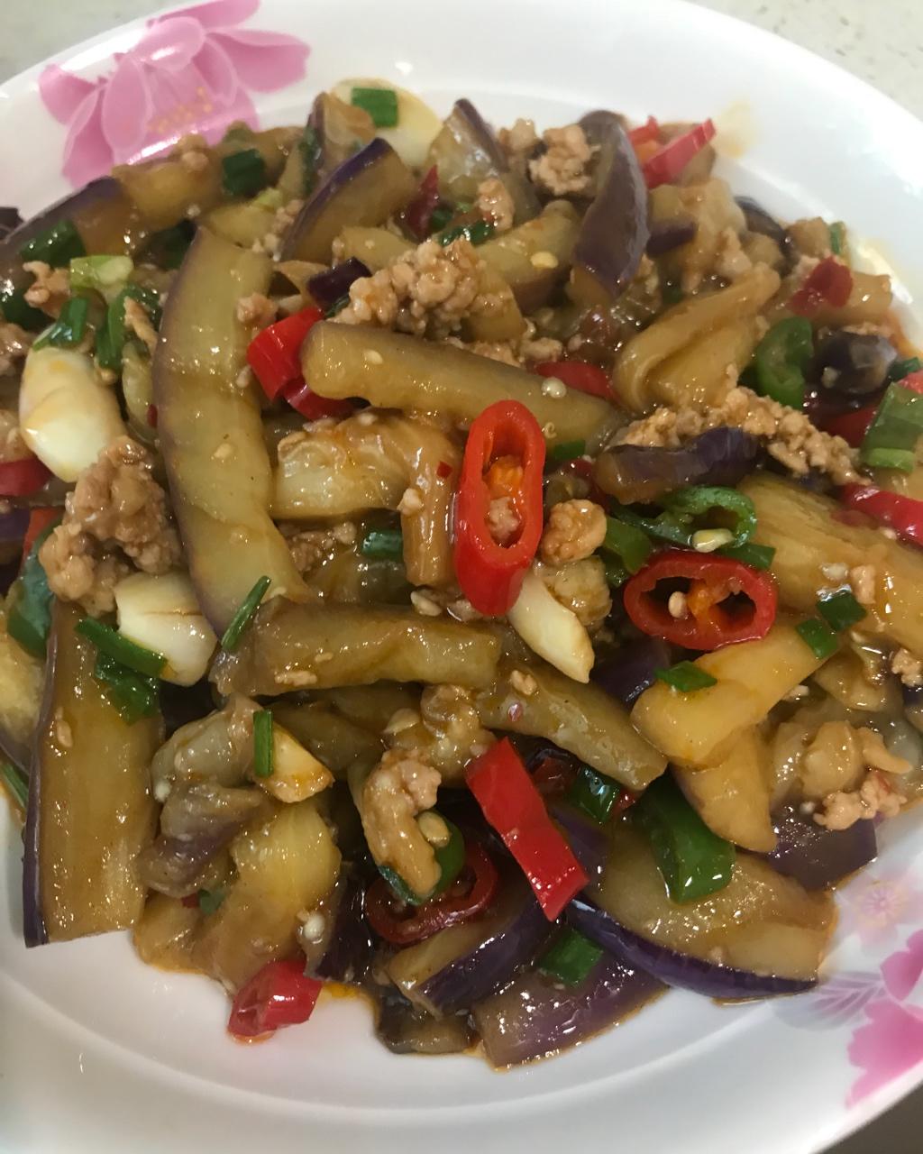 红烧肉沫茄子