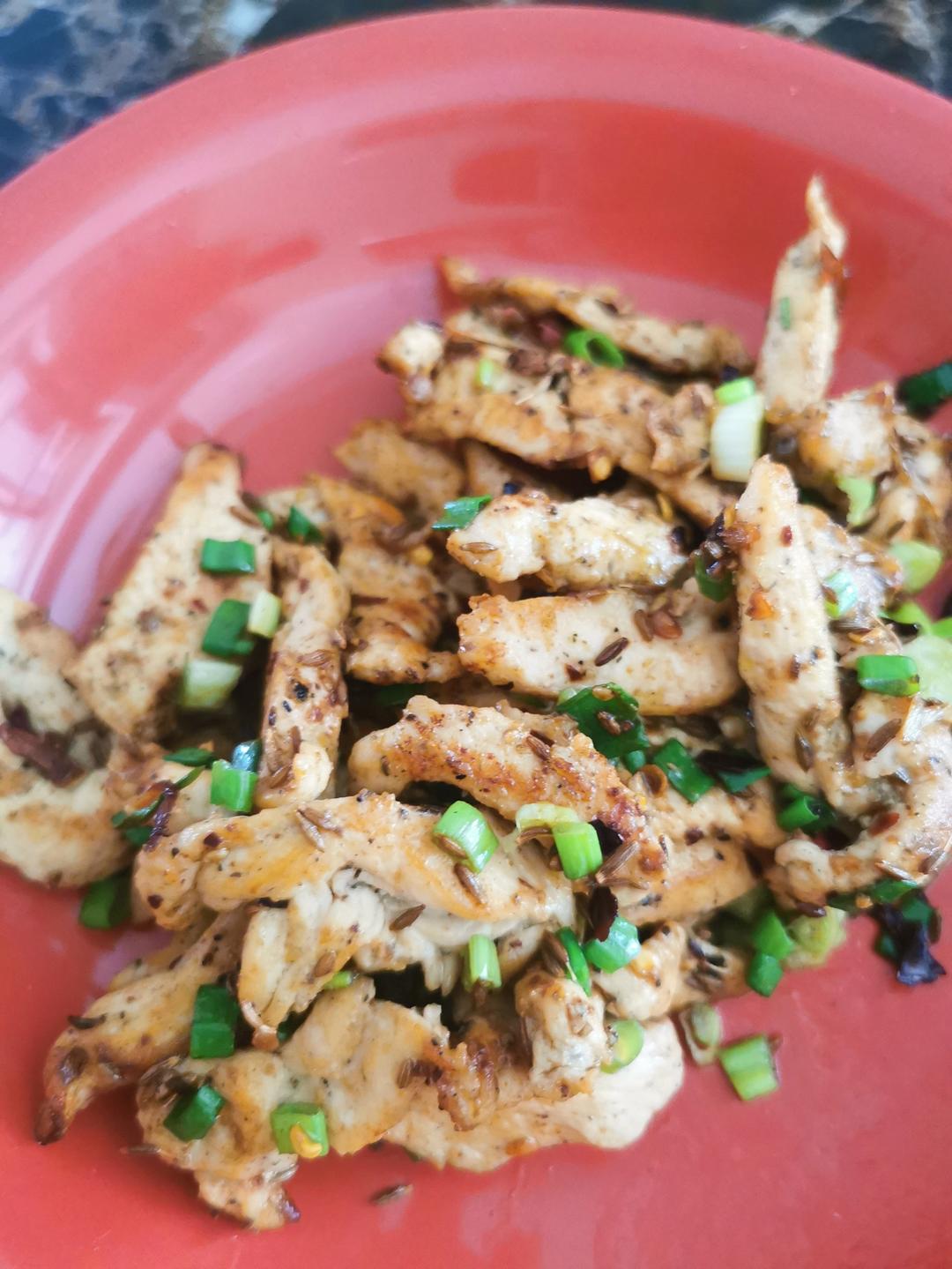 孜然鸡胸肉，低脂低卡好吃无压力。