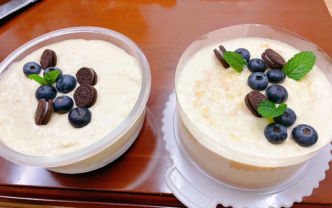 蓝莓轻乳酪渐变慕斯（八寸戚风蛋糕）🍰
