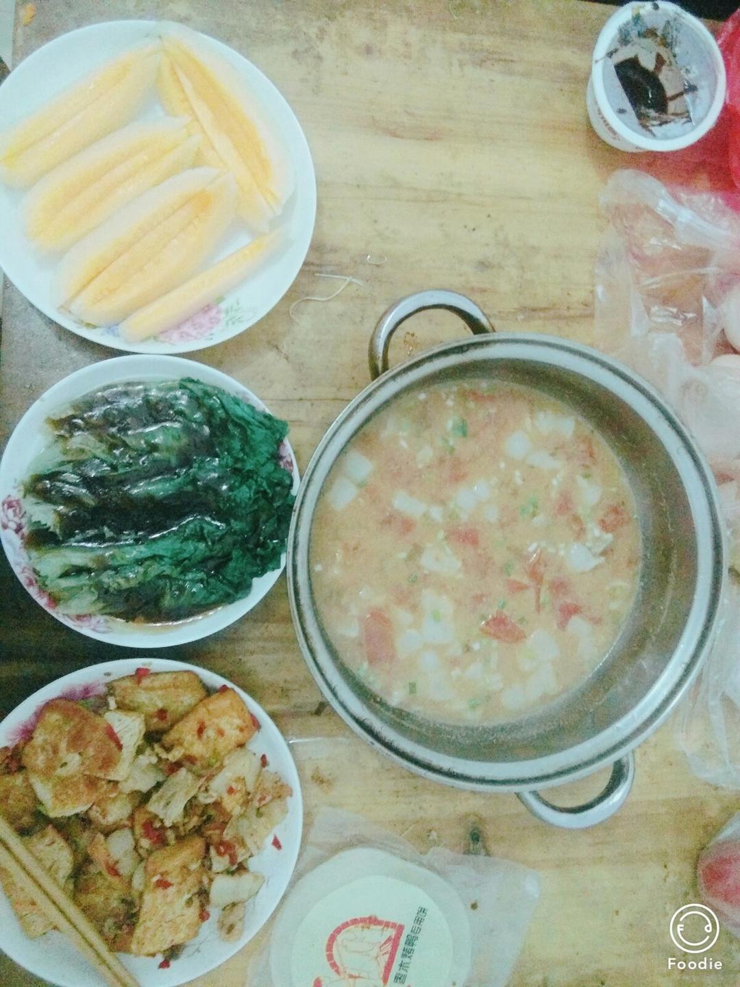 西红柿滑肉汤