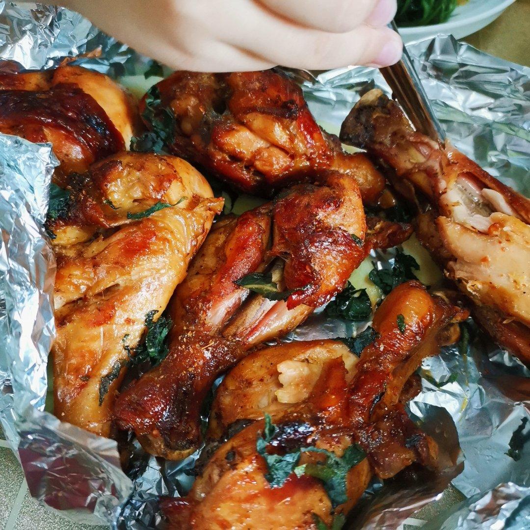 2021旺旺旺旺做的烤鸡腿烤箱版