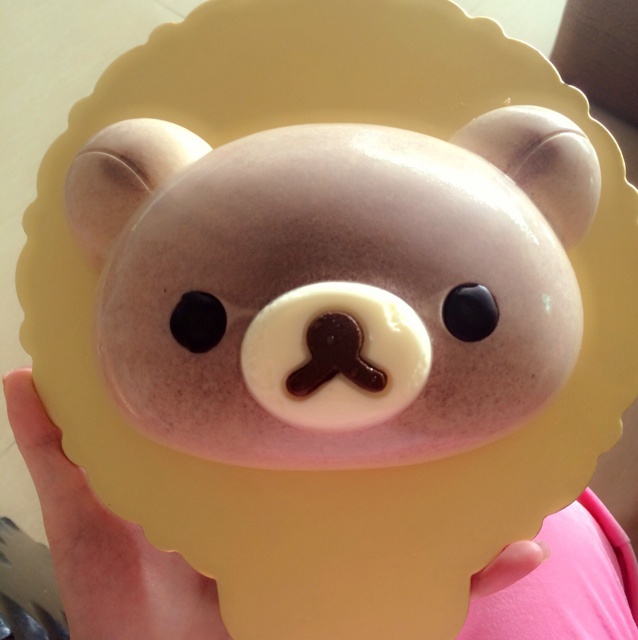 蛋姐哟做的轻松熊奶酪慕斯蛋糕(头像 全身版)