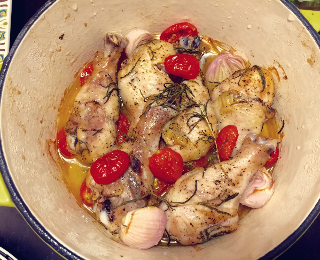 夏日鲜果烤鸡腿