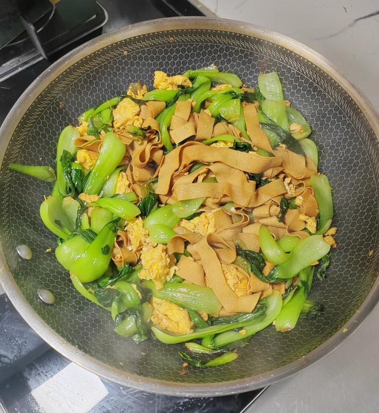 豆皮鸡蛋小油菜