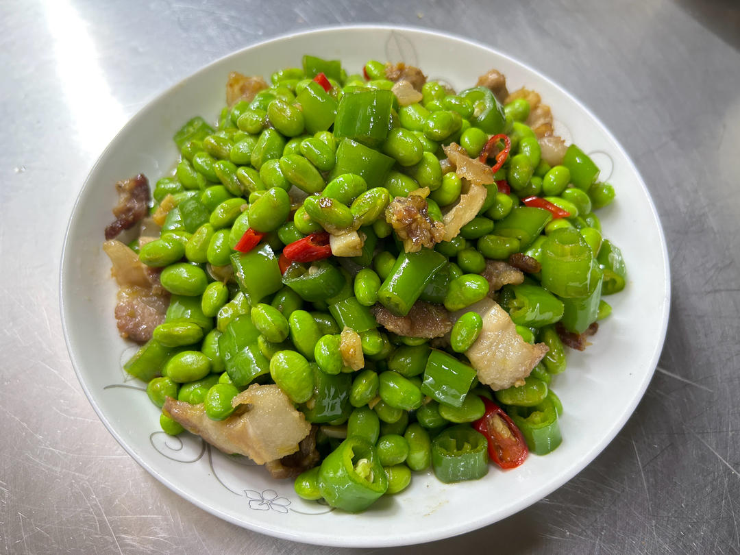 今日菜谱：青豆炒肉