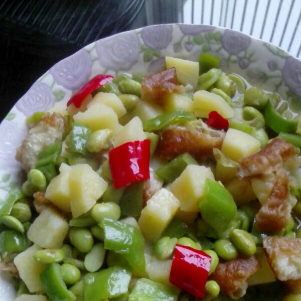 青椒毛豆米