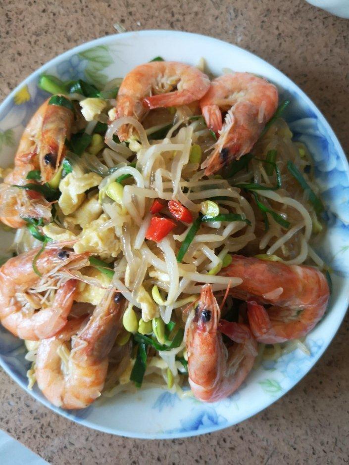 豆芽炒粉丝
