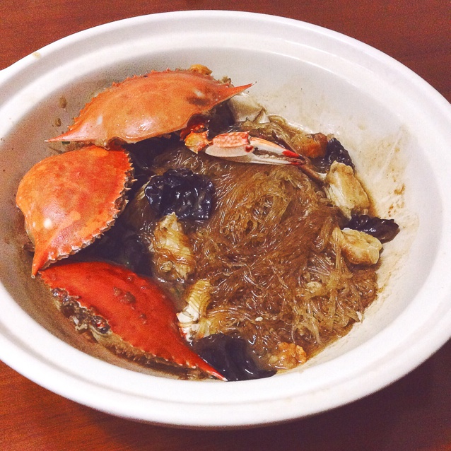 梭子蟹粉丝煲