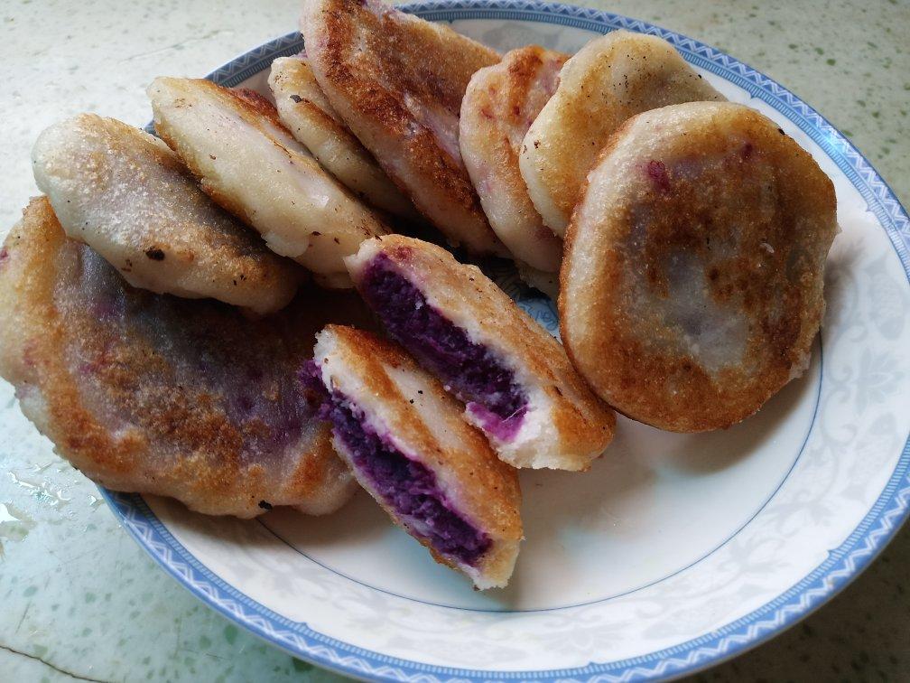 米豆子儿做的紫薯饼