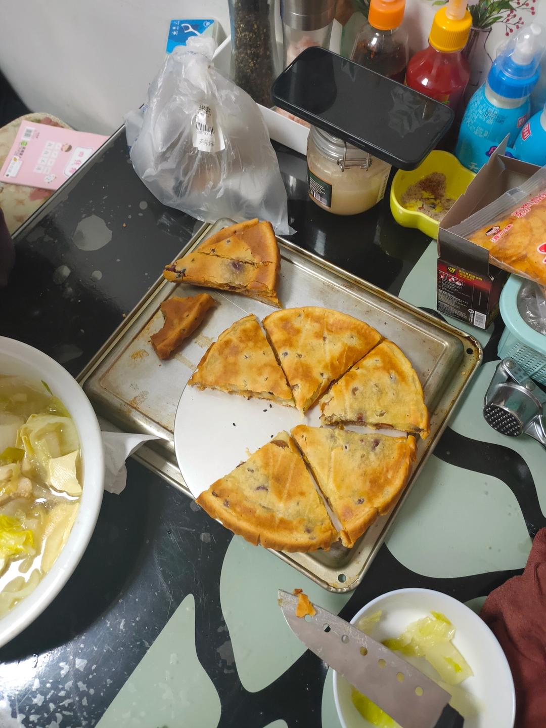 无需揉面‼️只要拌一拌就能做酥掉渣‼️好吃到爆的蔓越莓烤年糕‼