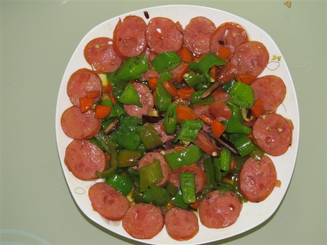 青椒炒香肠