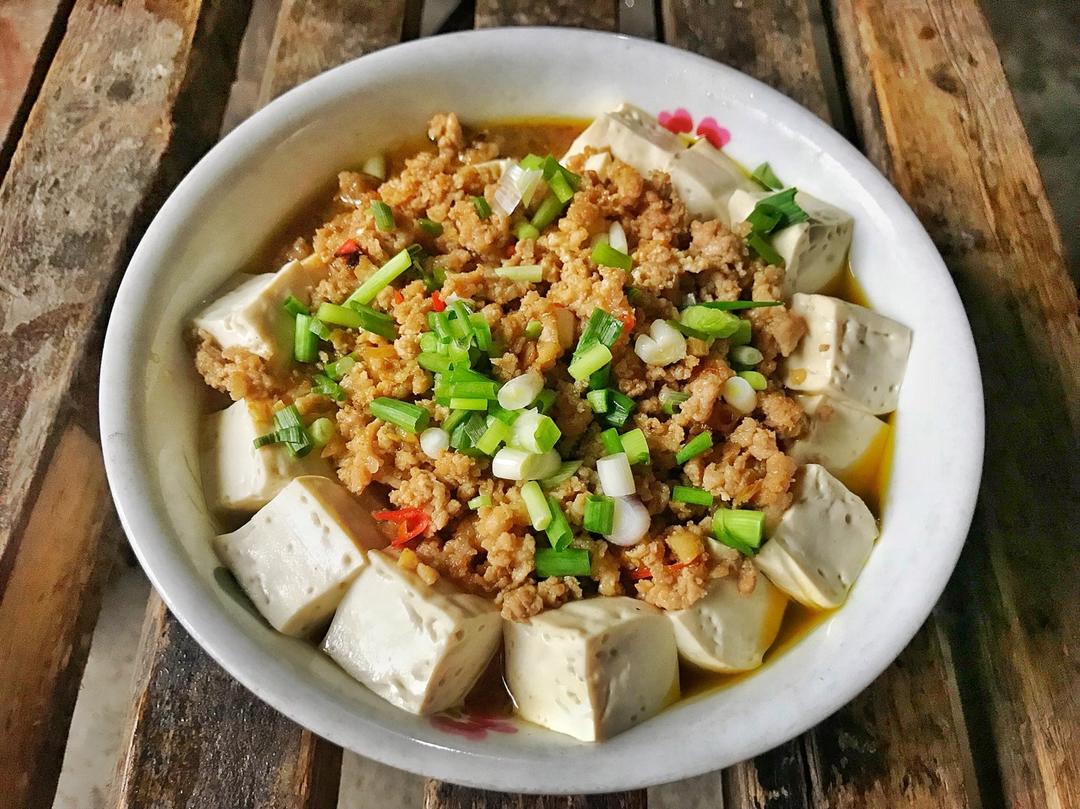 豆腐蒸肉沫