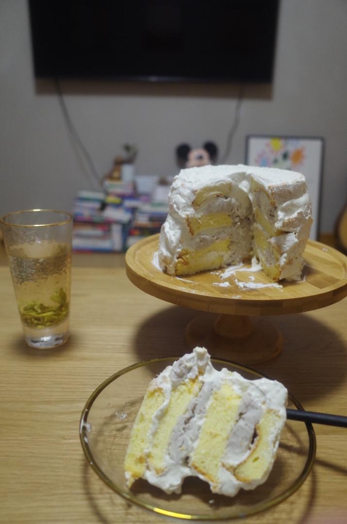 6寸六寸戚风蛋糕，不会失败的方子。哈哈哈