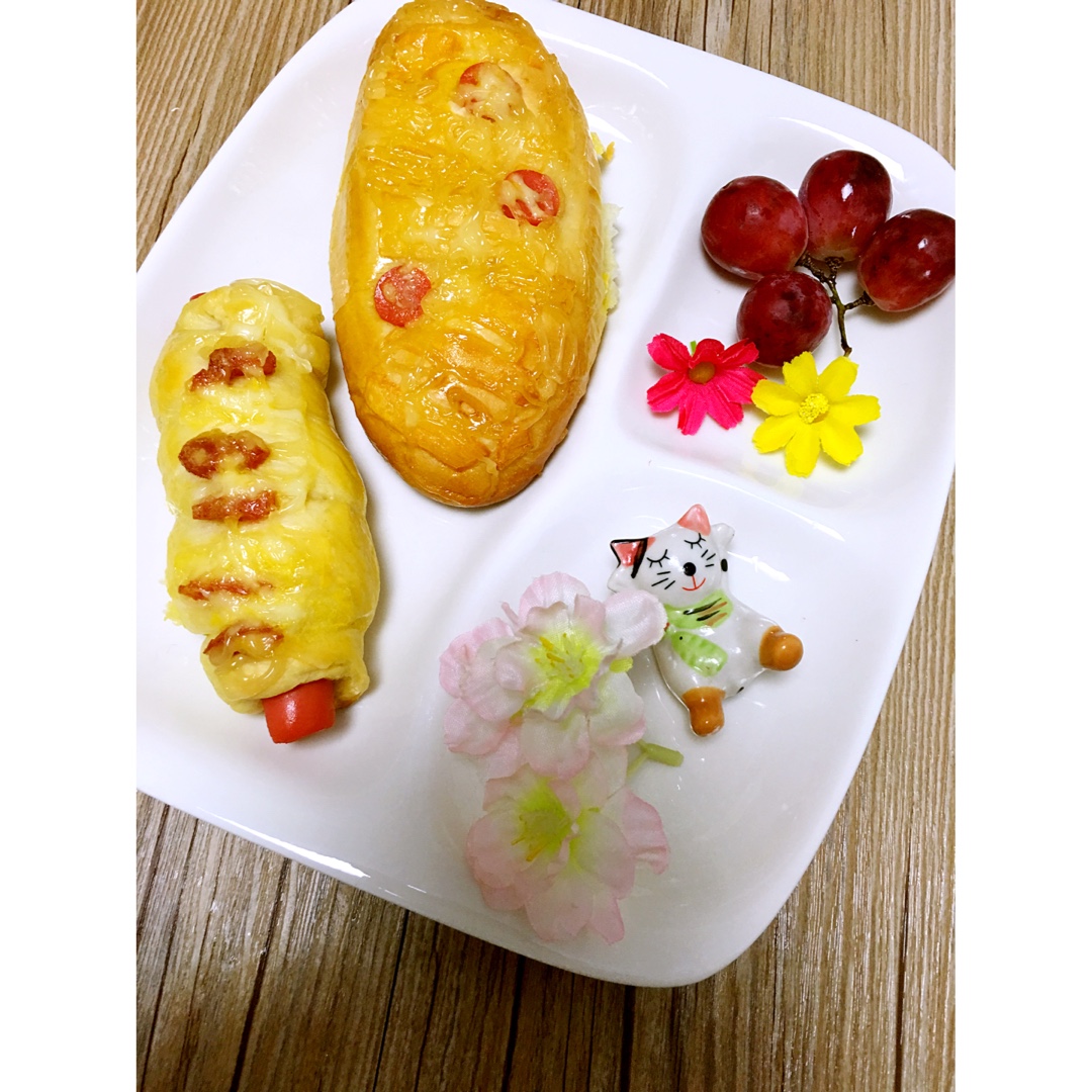 火腿肠早餐面包（一次发酵法）