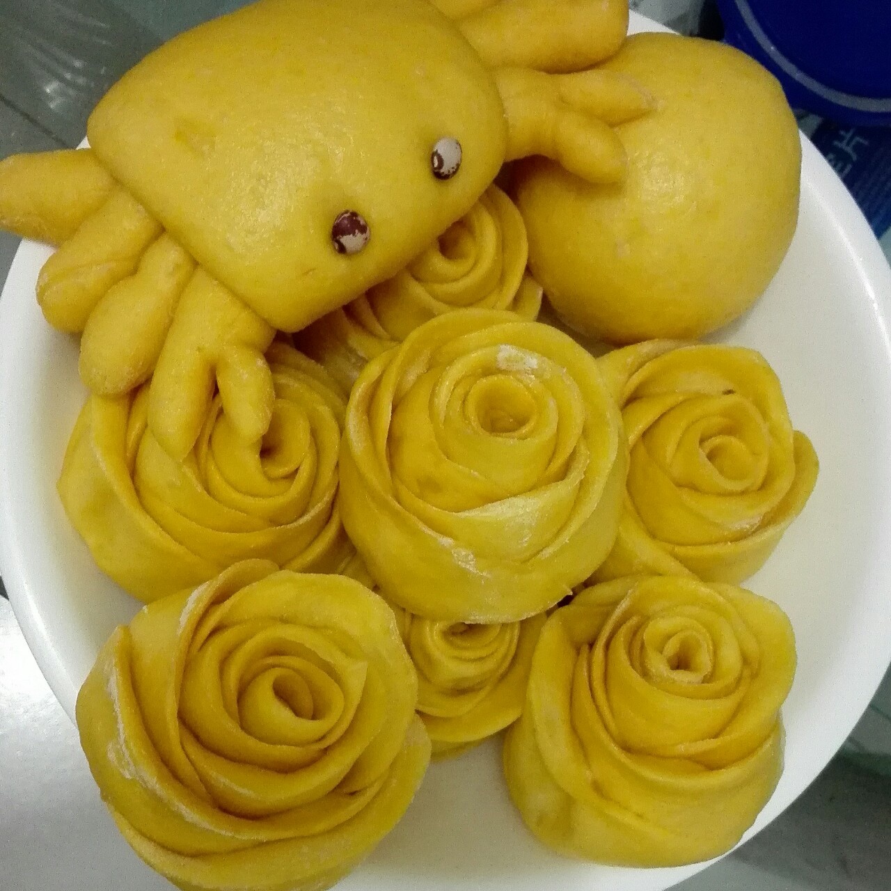 南瓜玫瑰花馒头