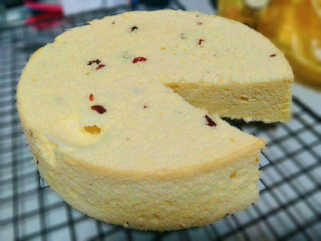 蔓越莓玉米面戚风蒸蛋糕