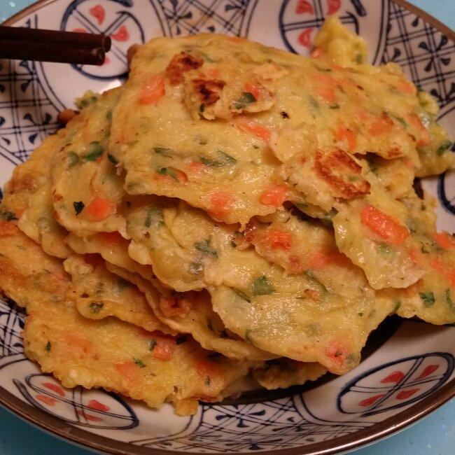 荠菜胡萝卜鸡蛋煎饼