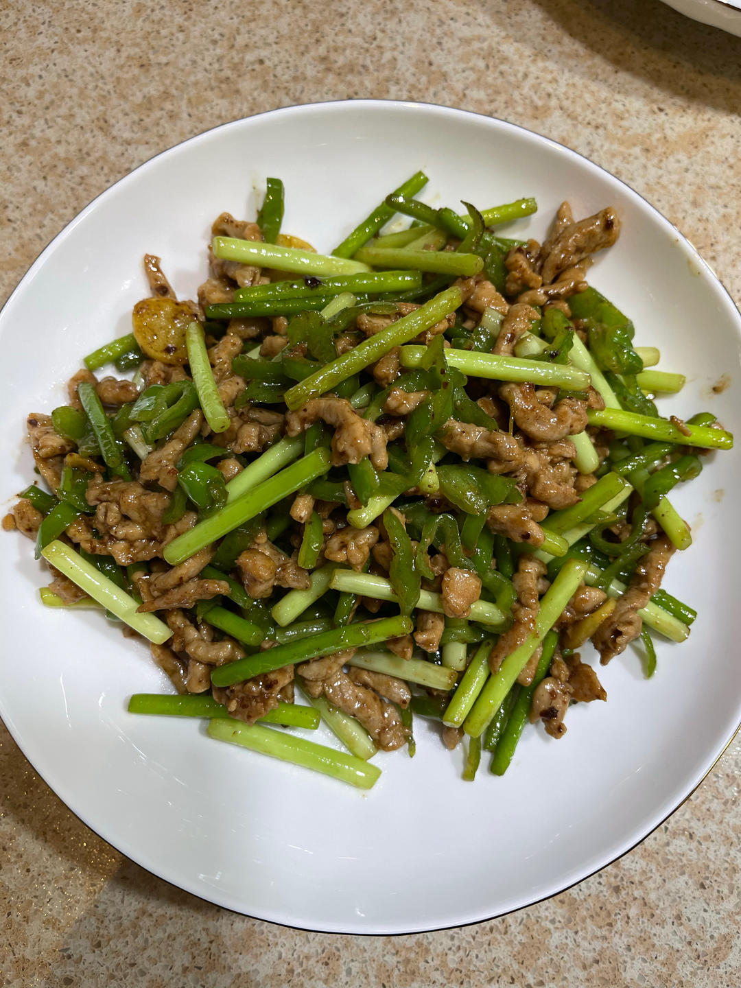 带饭菜-蒜苔炒肉丝