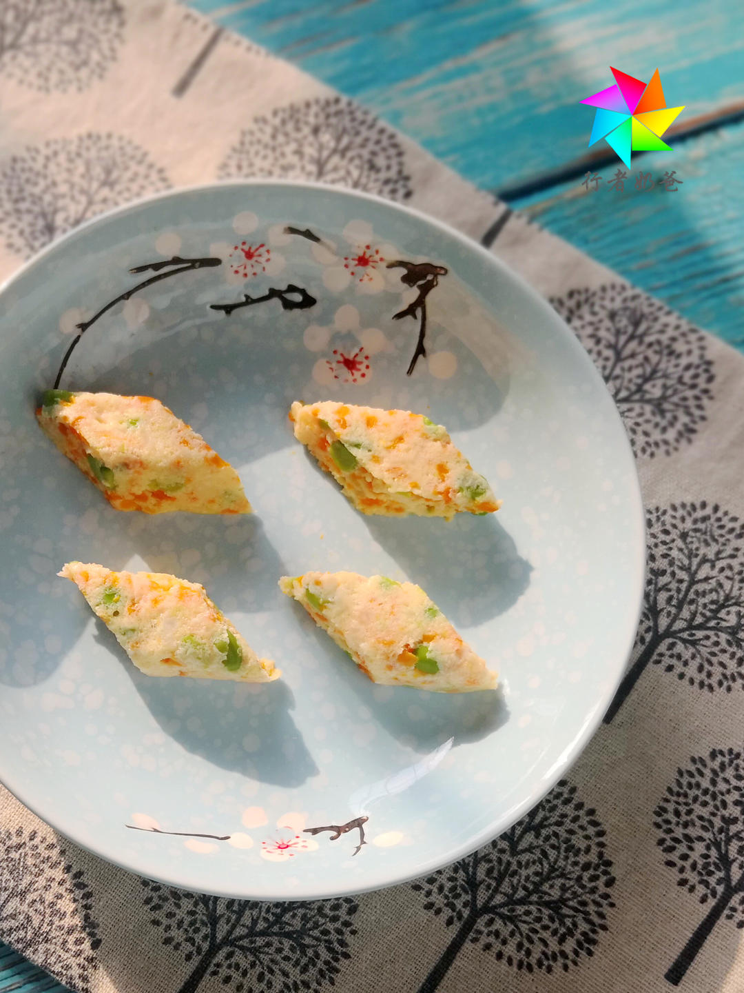 「行者奶爸」宝宝辅食豌豆虾糕，补钙提高免疫力