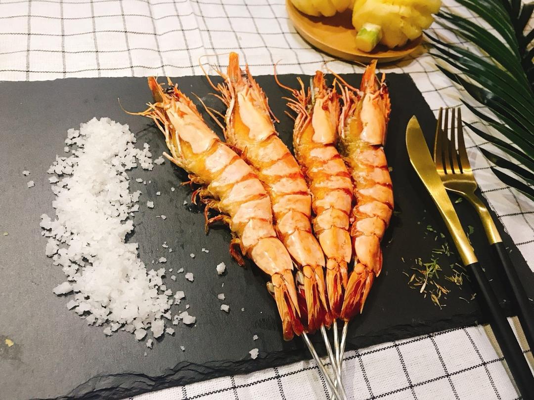 禾禾禾平做的盐烤大虾