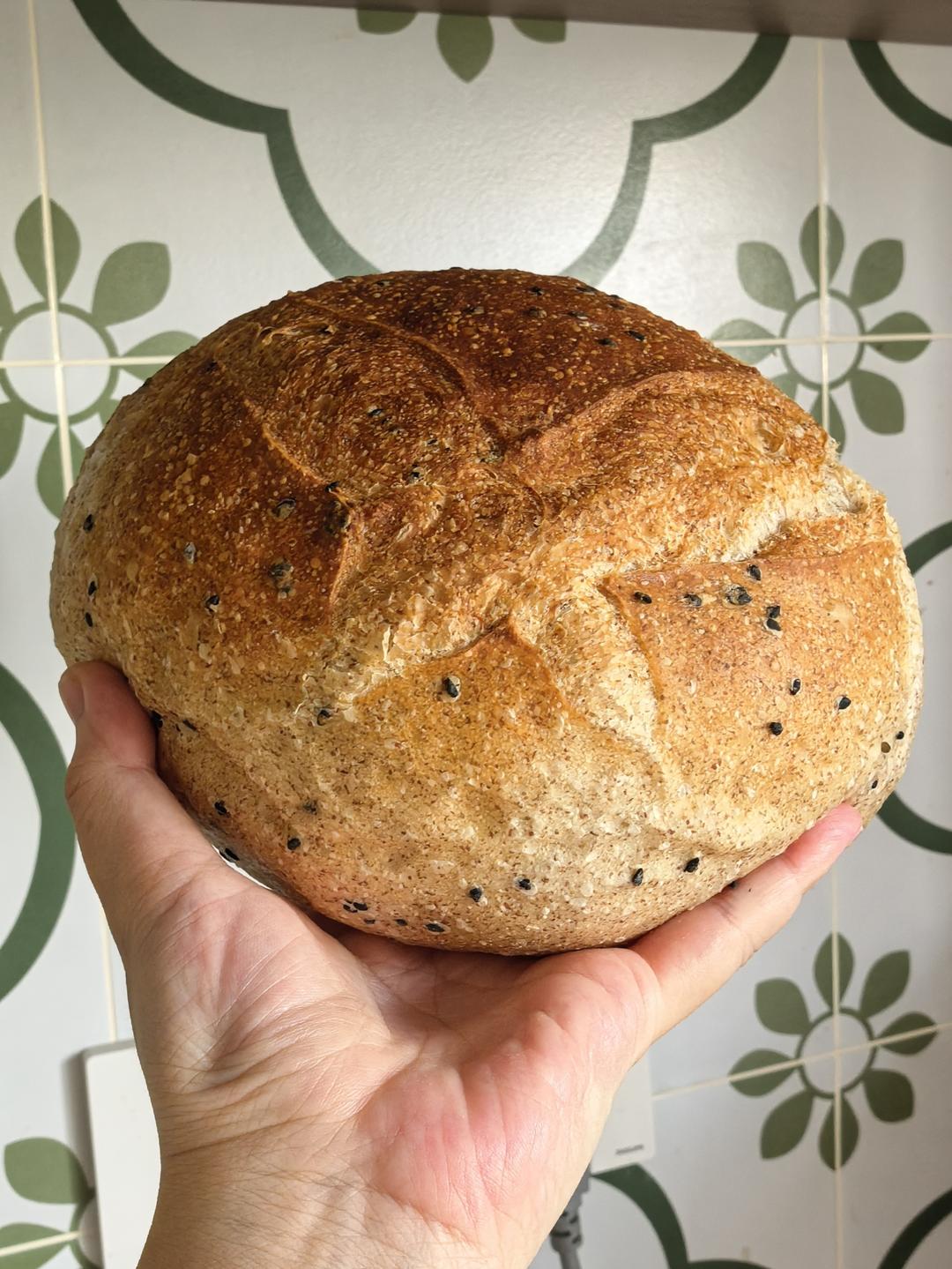 黑芝麻欧包｜无油无糖