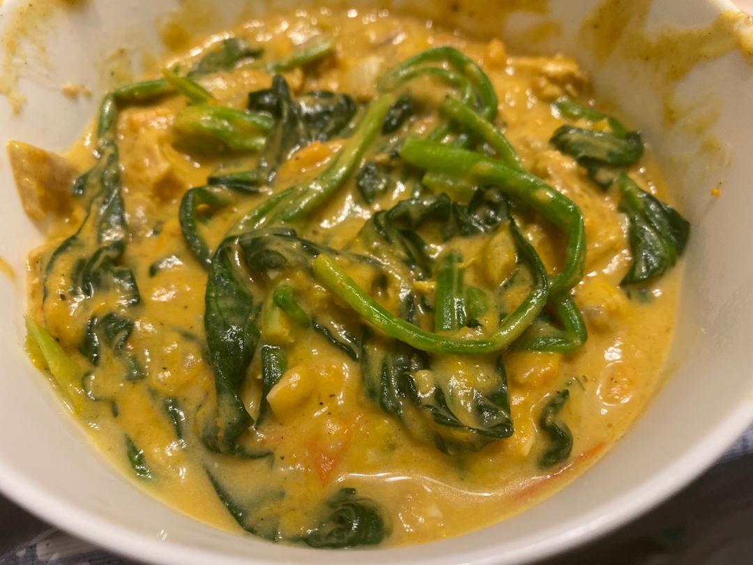 秋日南瓜红薯鸡胸咖喱