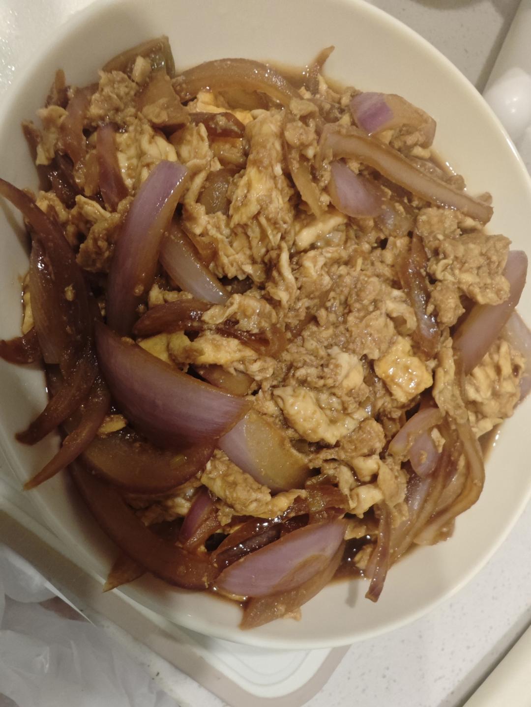 降压防癌的好食材  洋葱炒鸡蛋