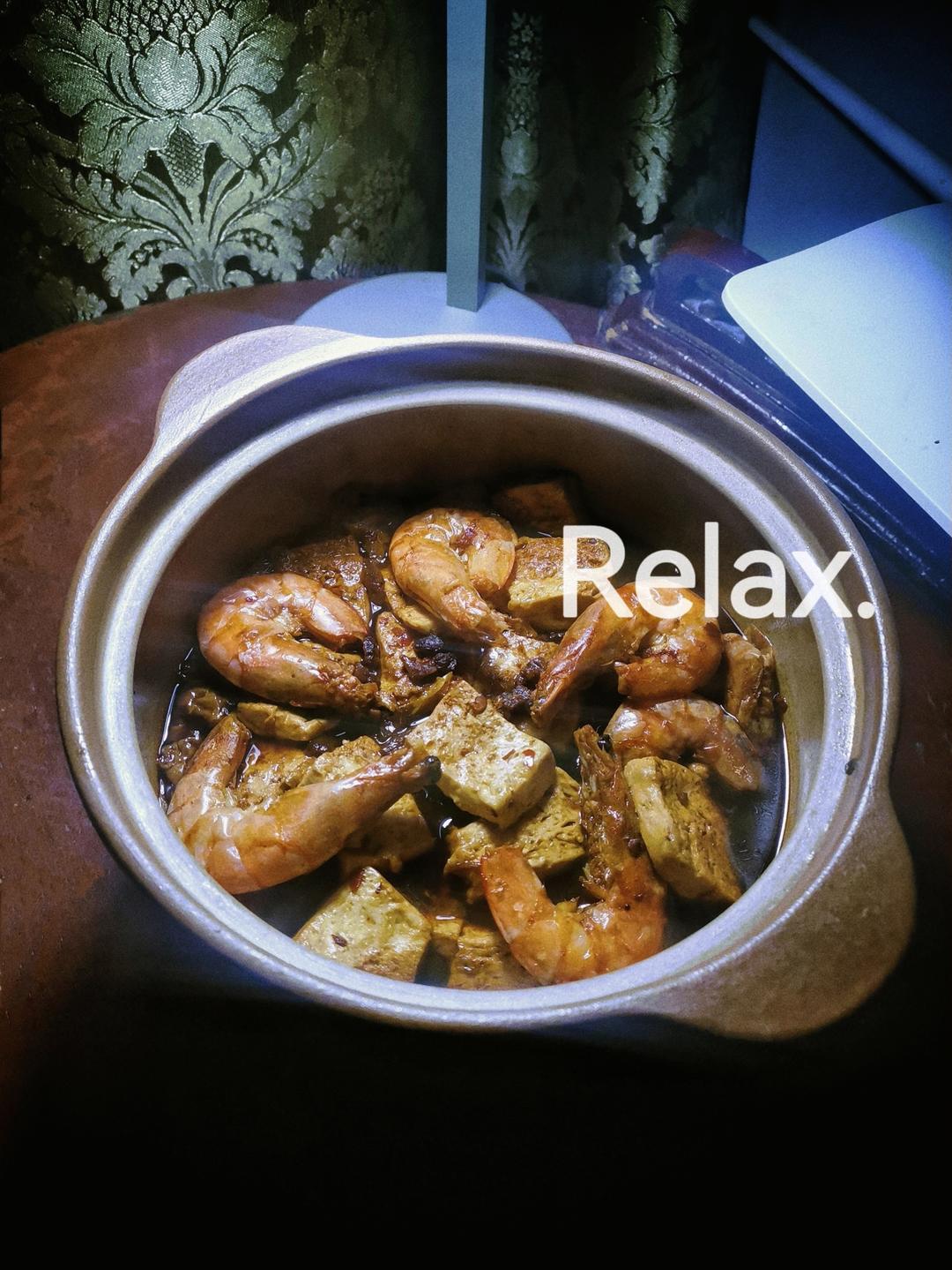 鲜虾老豆腐酱白菜煲