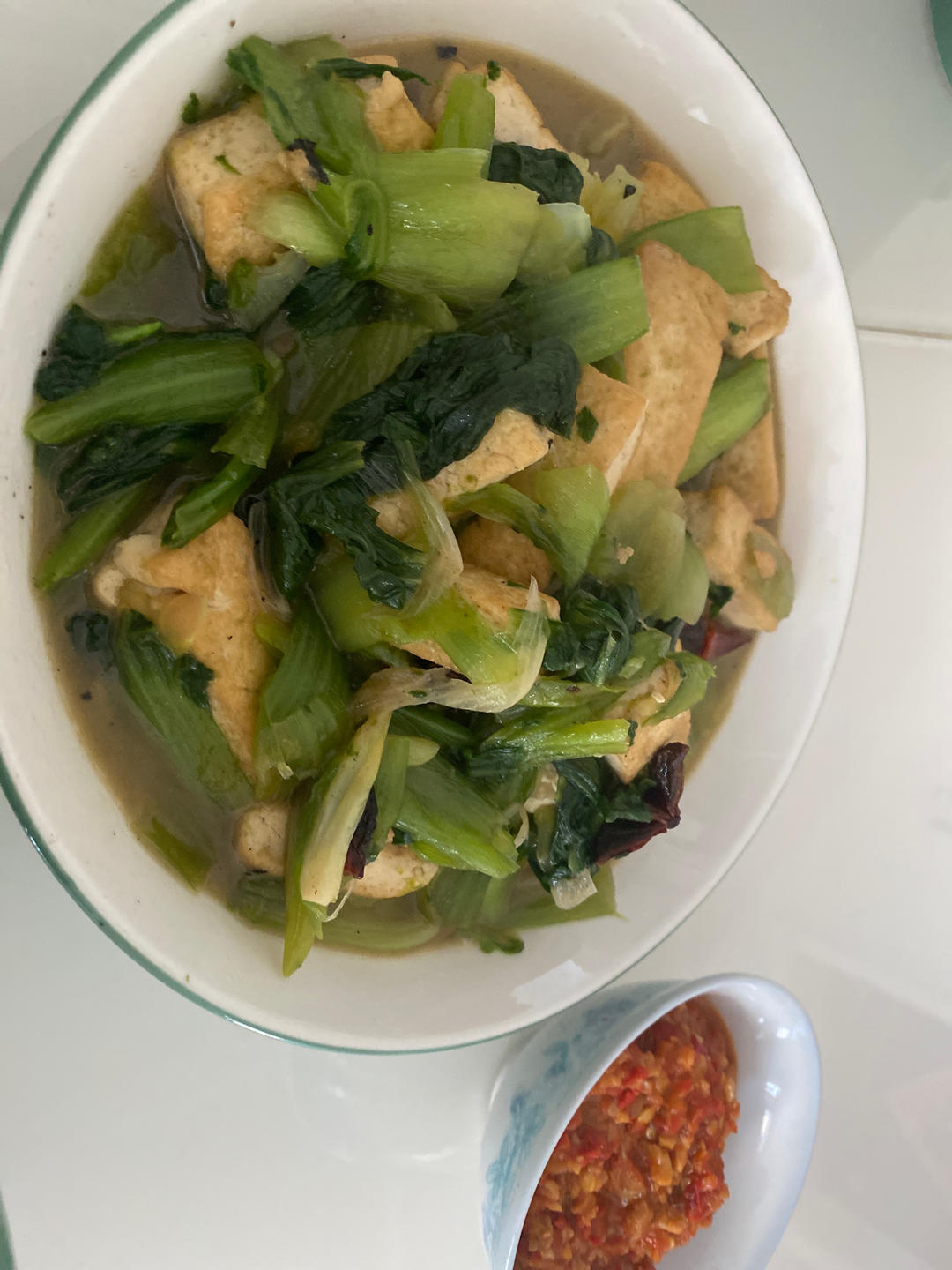 非常入味儿的小白菜炖豆腐