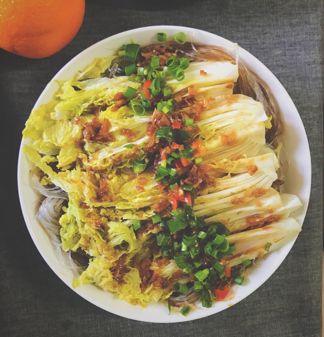 如果人生不用减肥做的蒜蓉粉丝蒸娃娃菜