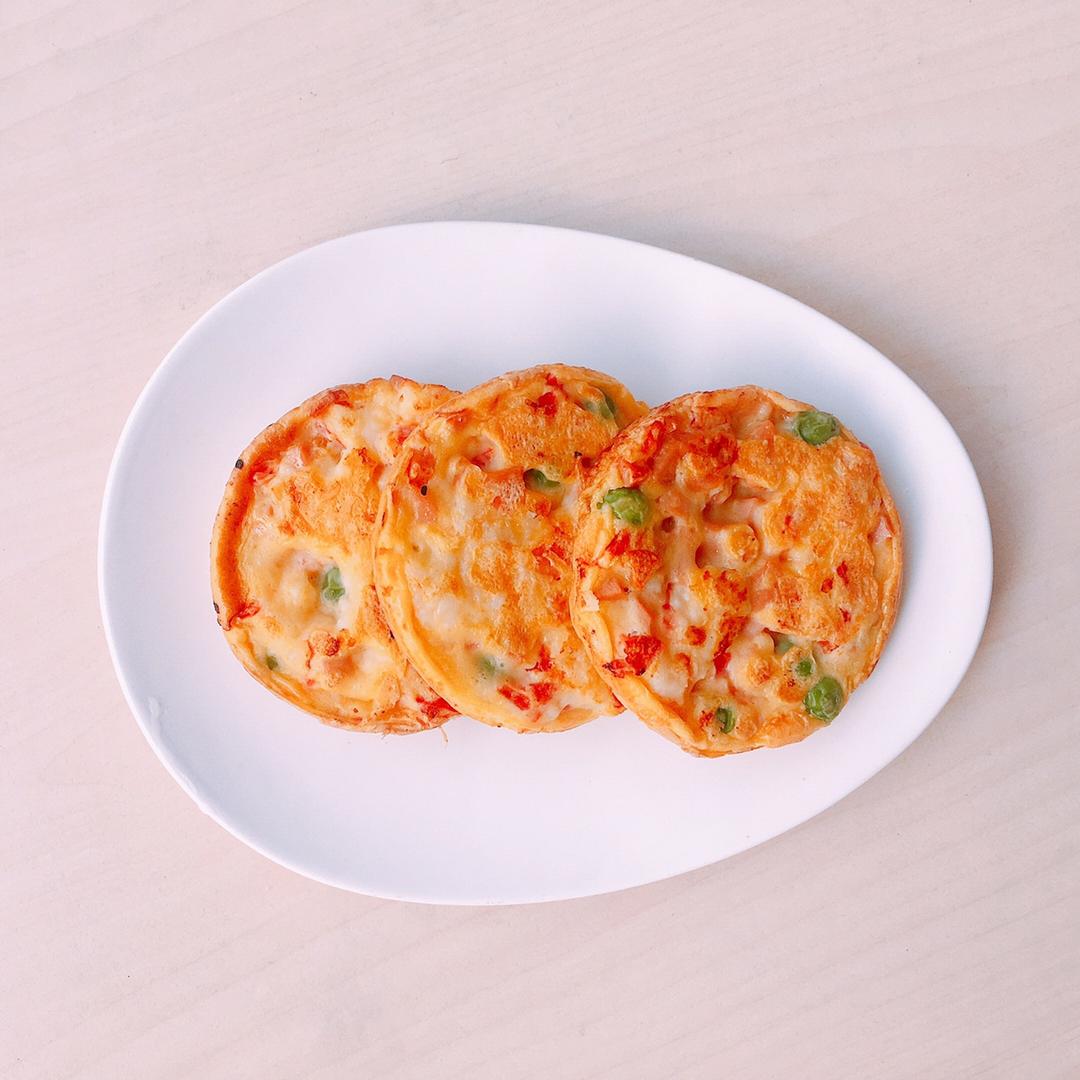 鸡蛋虾仁蔬菜饼