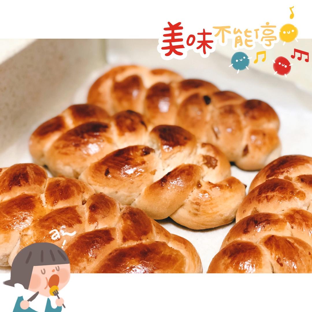 葡萄干麻花辫面包