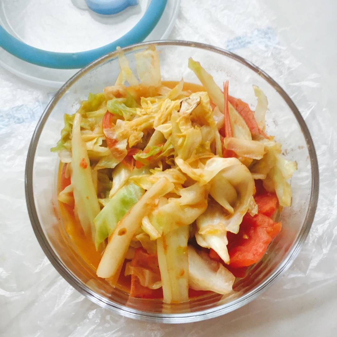 番茄炝炒圆白菜