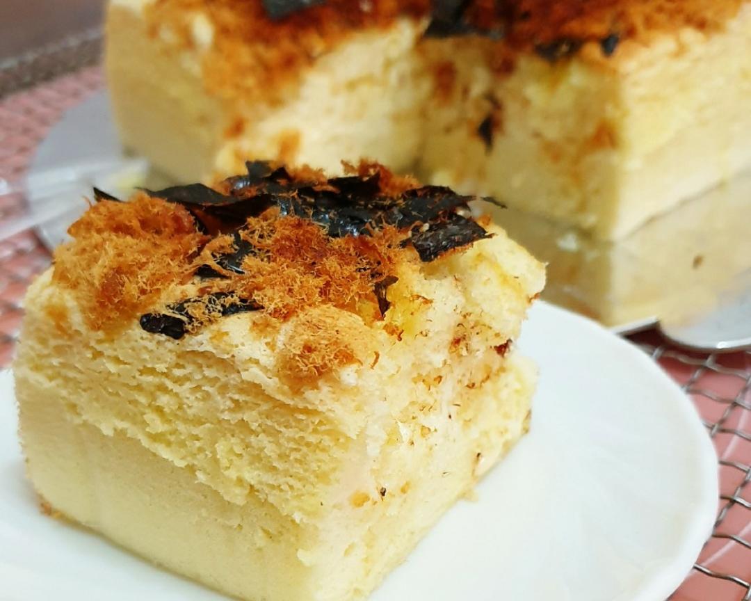 鸡肉松海苔芝士蛋糕