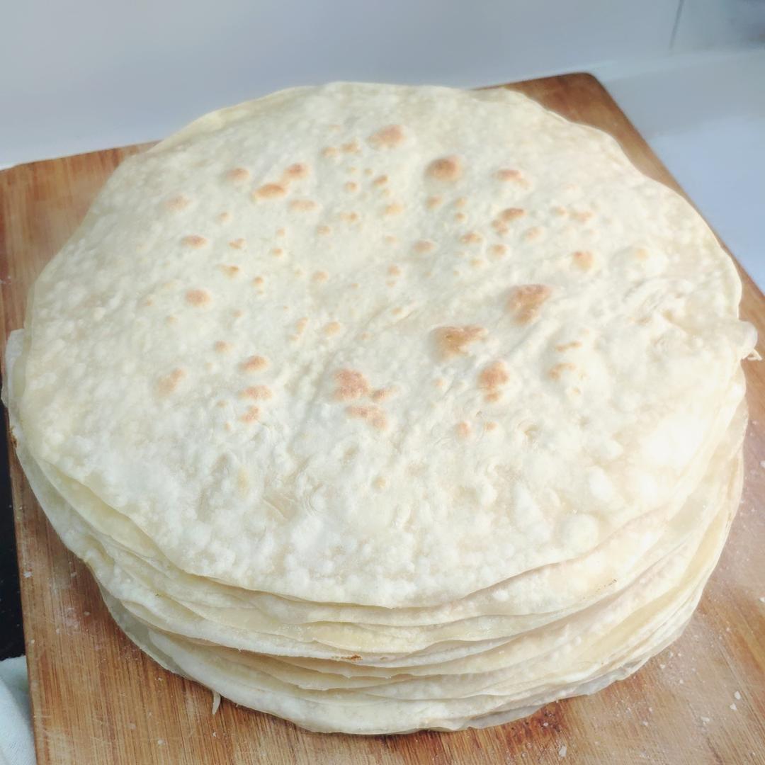 无添加纯小麦粉白皮饼～大饼卷万物的原配白皮饼