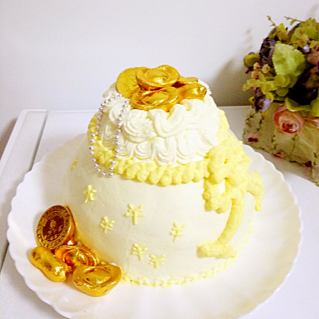 回忆私房烘培做的钱袋蛋糕