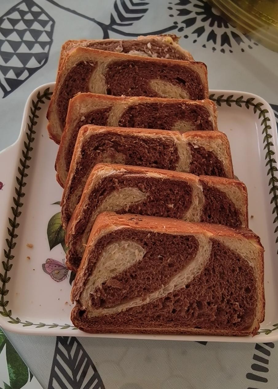 双色可可吐司（一次发酵）