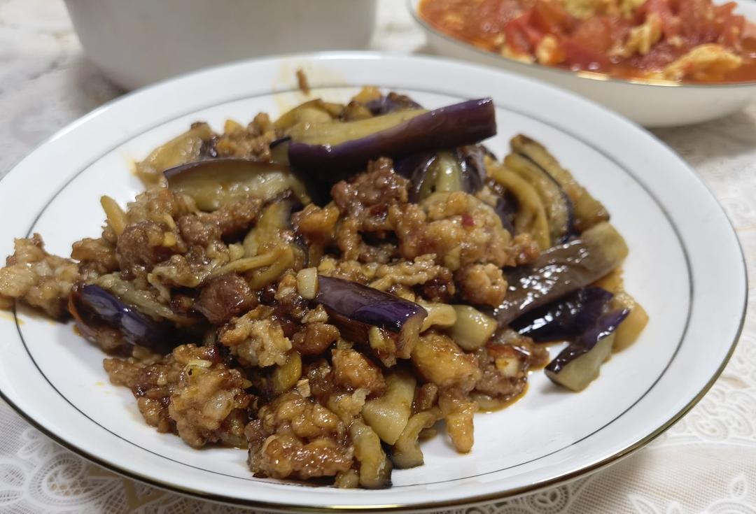 红烧肉沫茄子