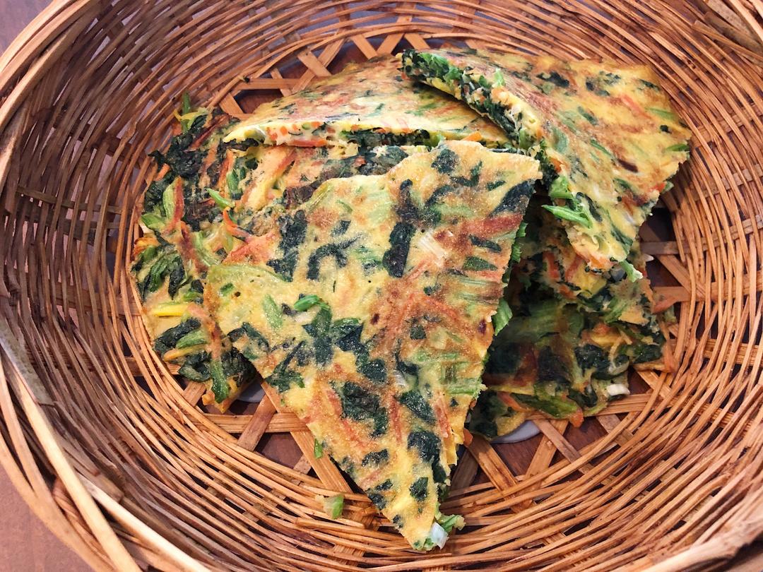 孕期-菠菜胡萝卜蛋饼