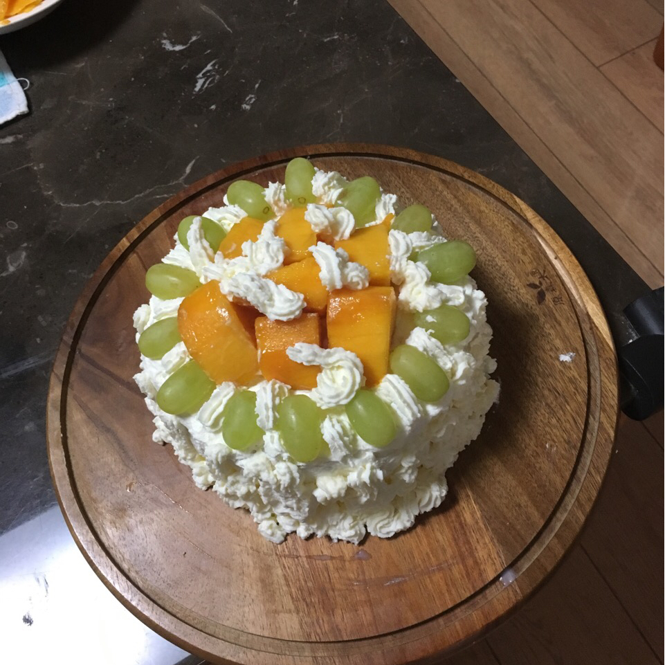 奶油水果蛋糕步骤
