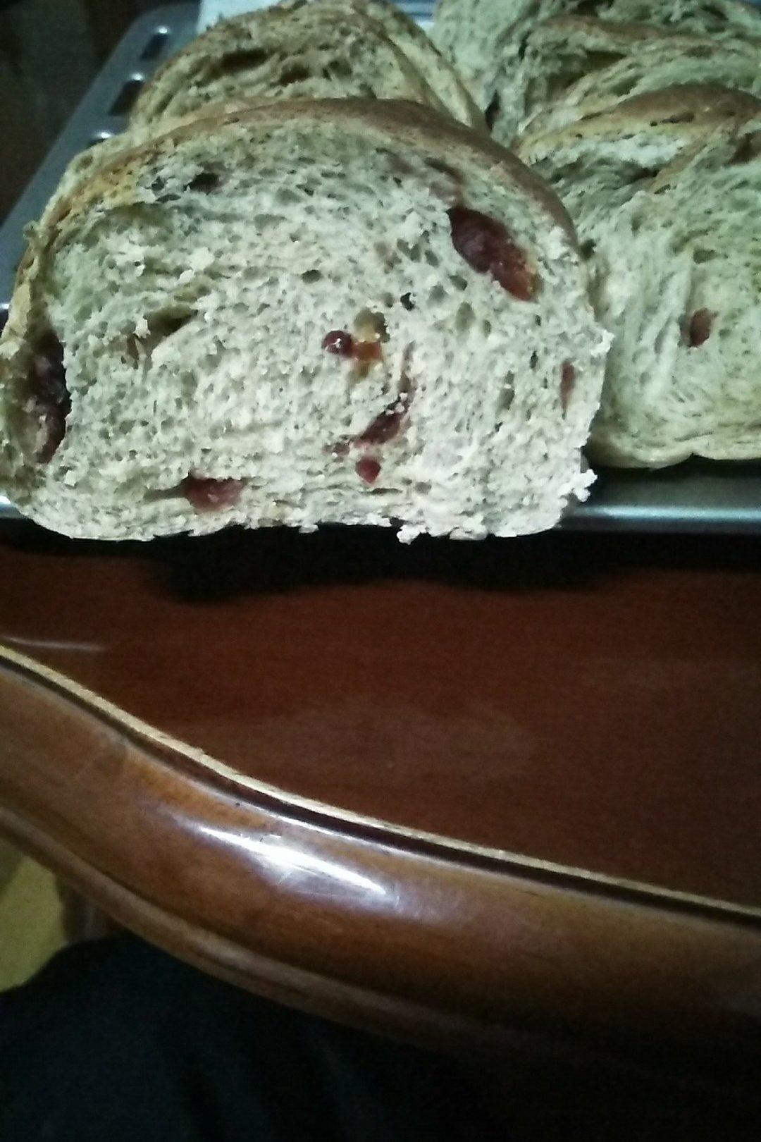 蔓越莓全麦黑糖面包