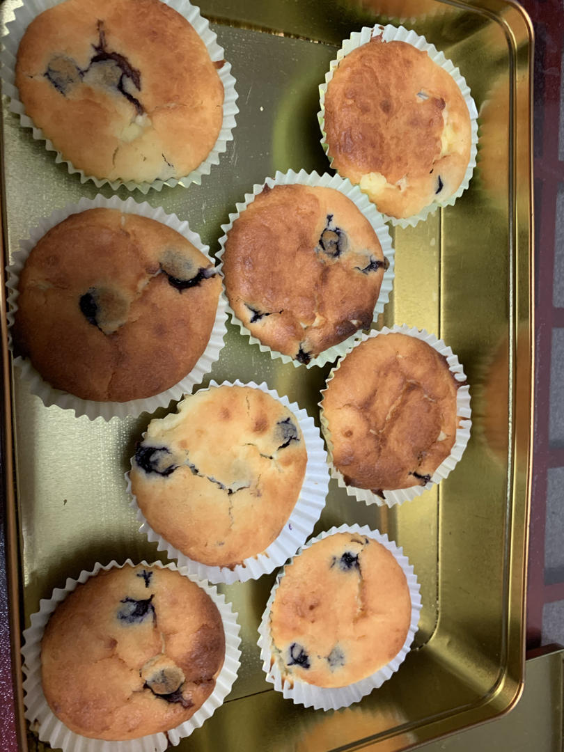 【消耗奶油奶酪】奶油奶酪蓝莓爆浆纸杯蛋糕