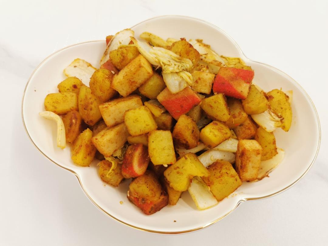 烧烤风味的土豆小香肠